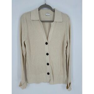 J. Jill Cardigan Sweater XS Ivory Coastal Grandma Quiet Luxury Capsule Layer